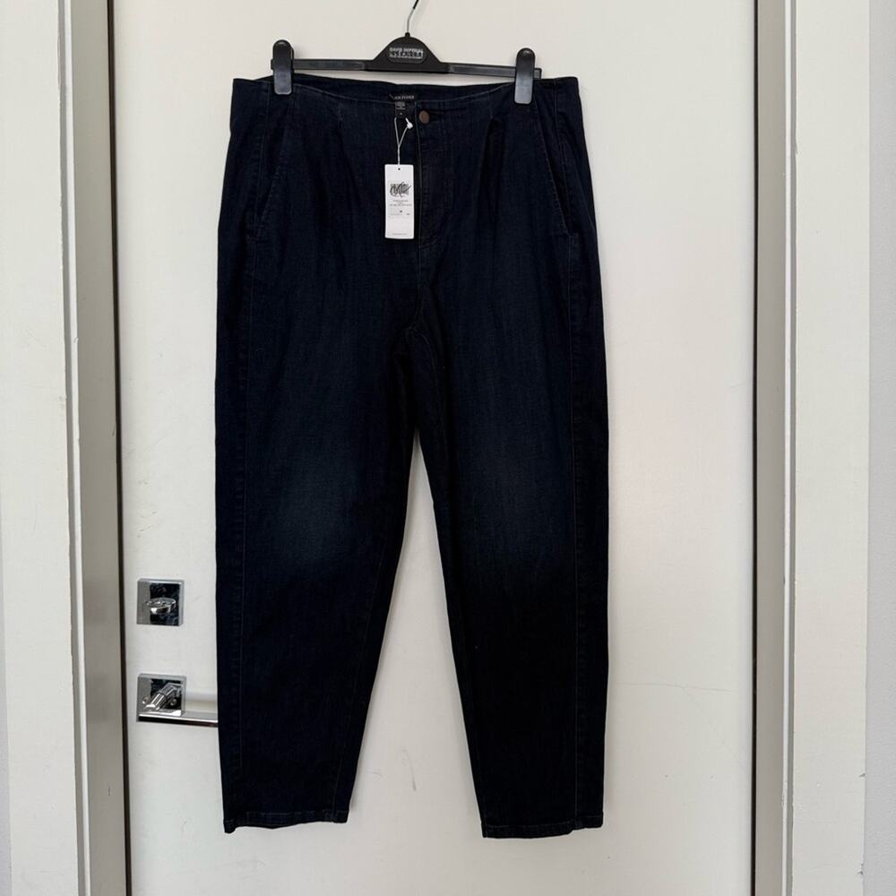 NWT NEW Eileen Fisher Organic Cotton Stretch Tapered Ankle Jeans Size 16 - Picture 6 of 12
